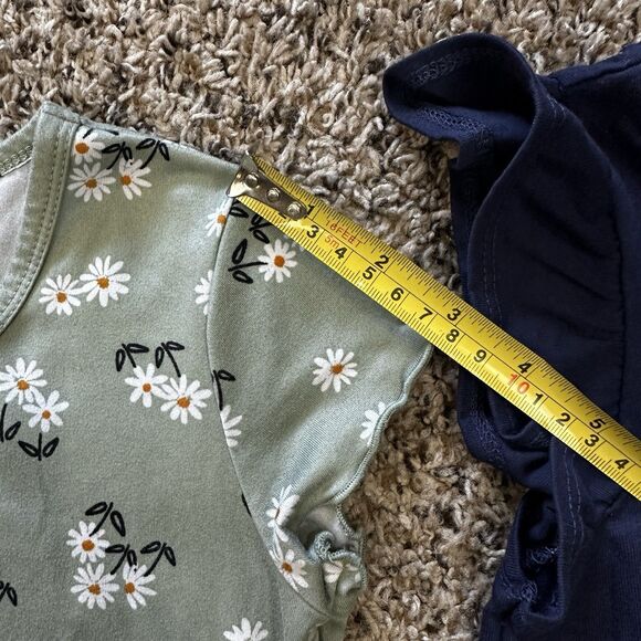 Girls Sz 7/7-8 Set of 2 Tops Cynthia Rowley Jenna & Jessie USA Floral Sequence - Picture 11 of 12